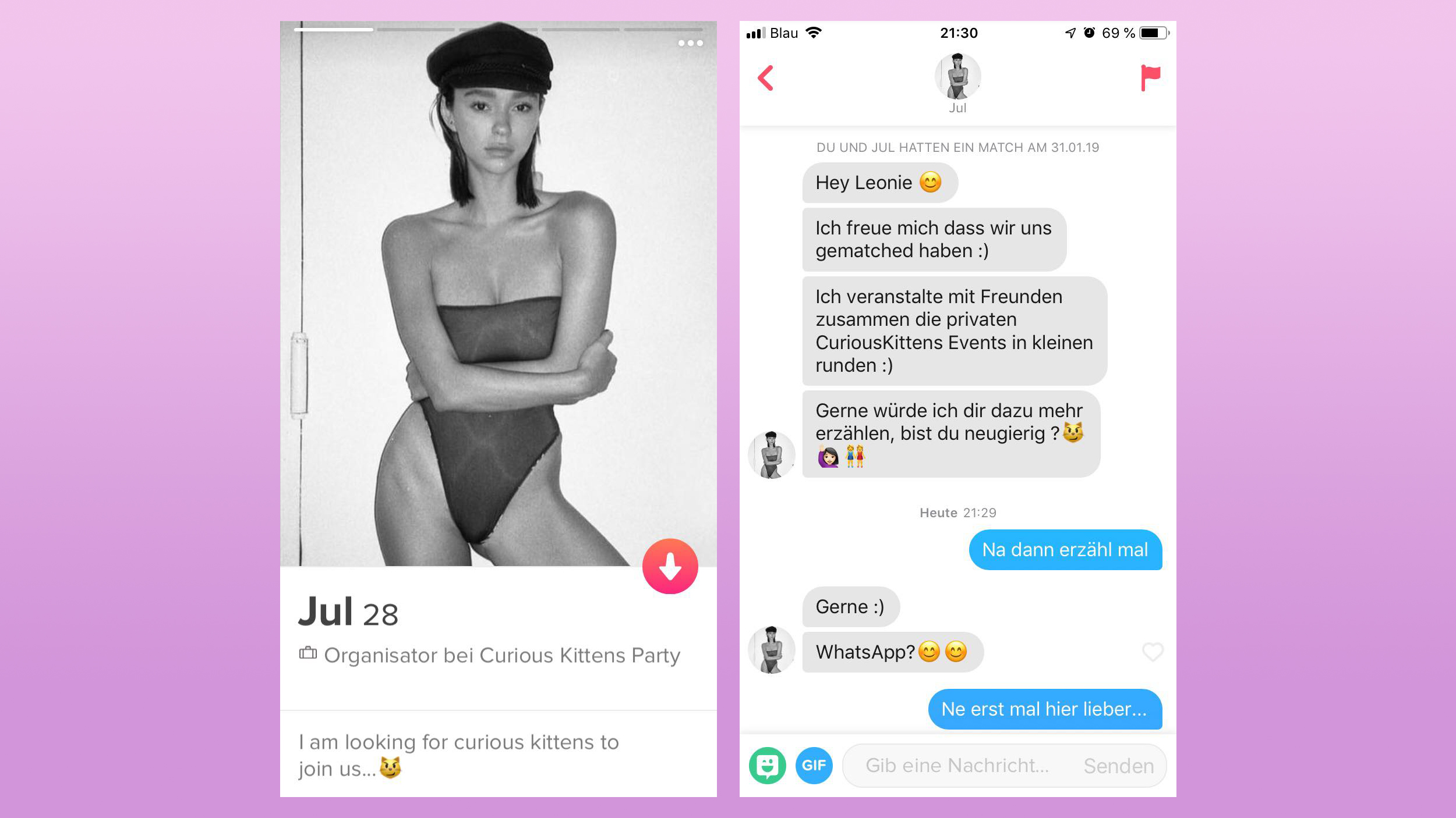 Jul Tinder Chatverlauf