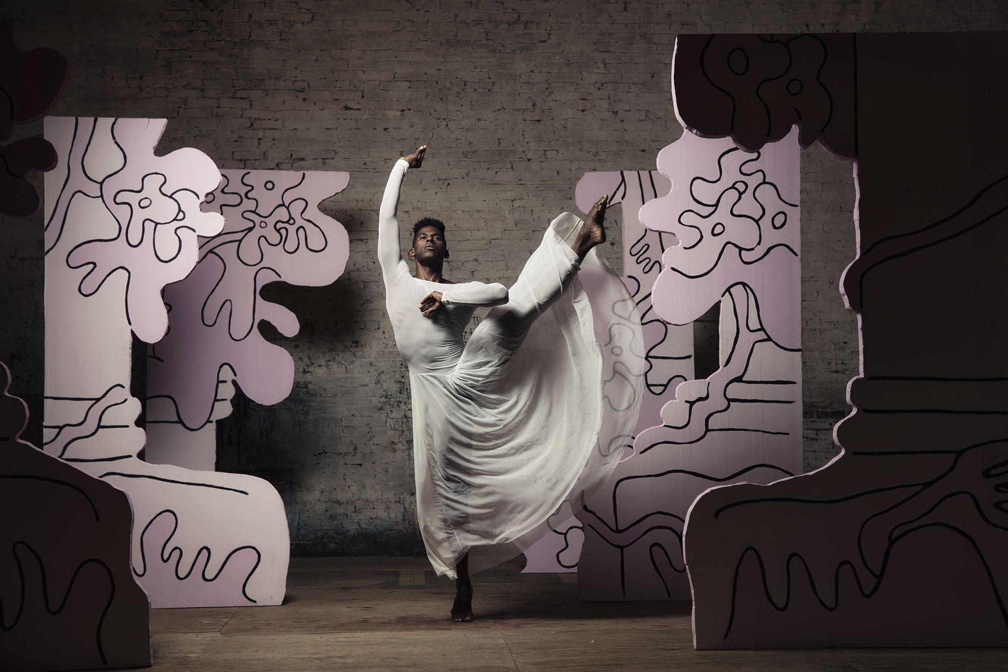 Lloyd Knight, a member of the Martha Graham Company, embodies the artist herself in the Jack Ferver–choreographed ‘Everything Is Imaginable’ (2018); photo by M. Sharkey.