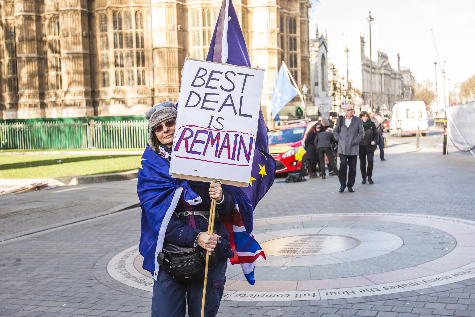 remain protester
