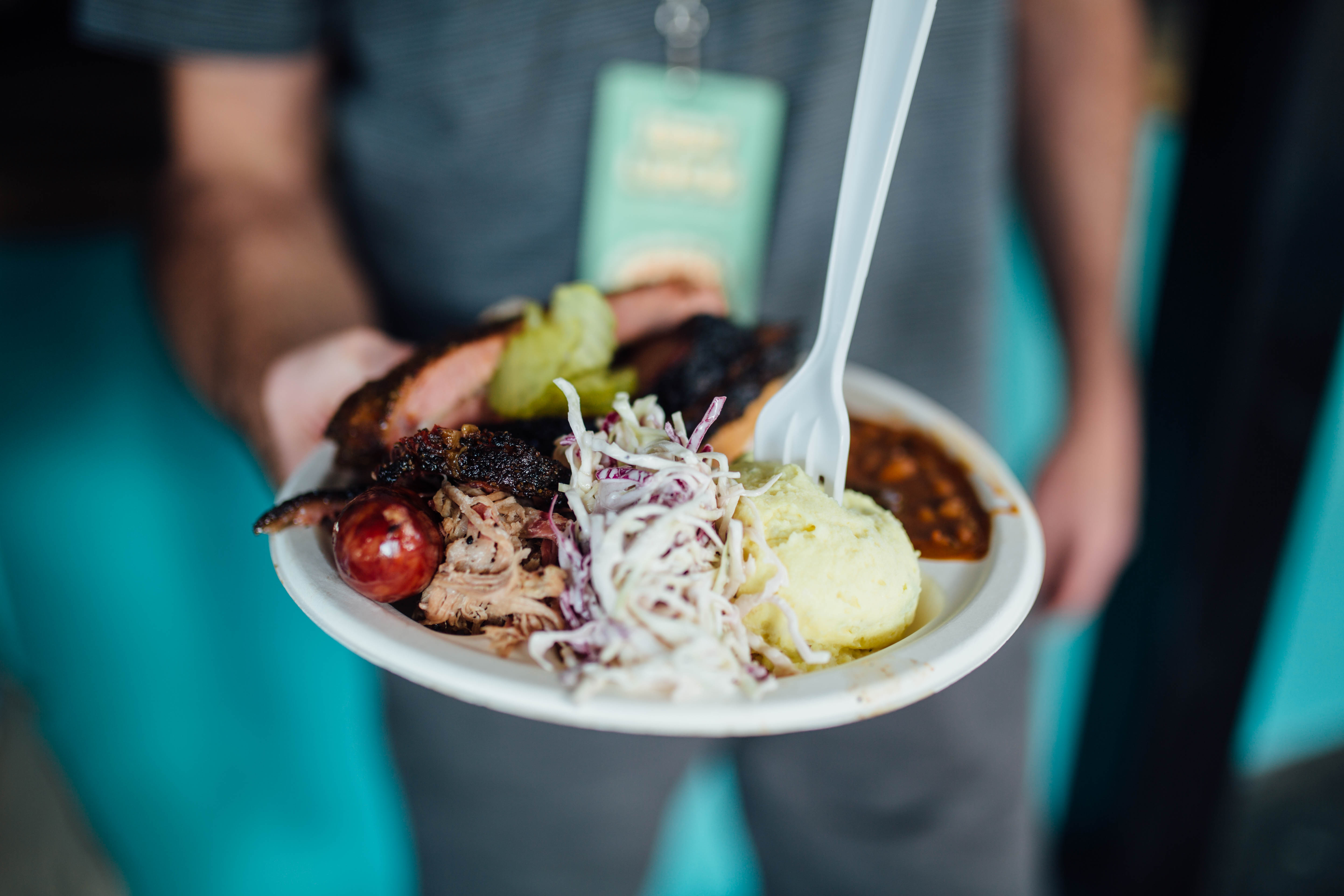 plate of barbecue at hot luck festival