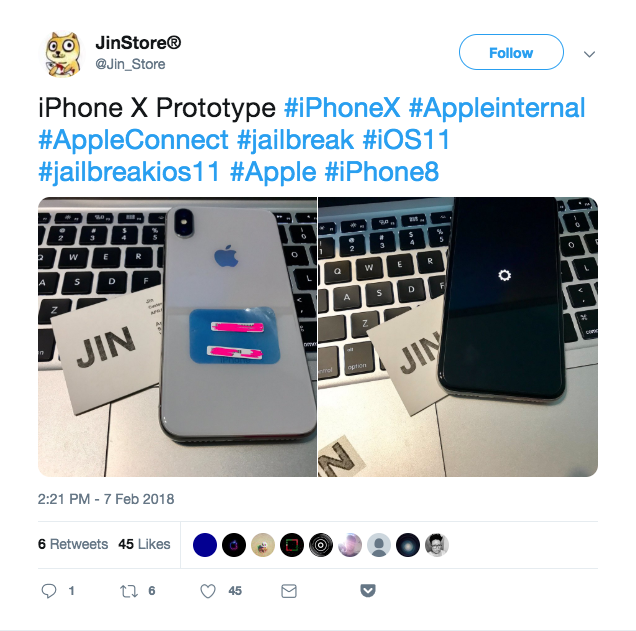 Screenshot of a tweet from Jin Store