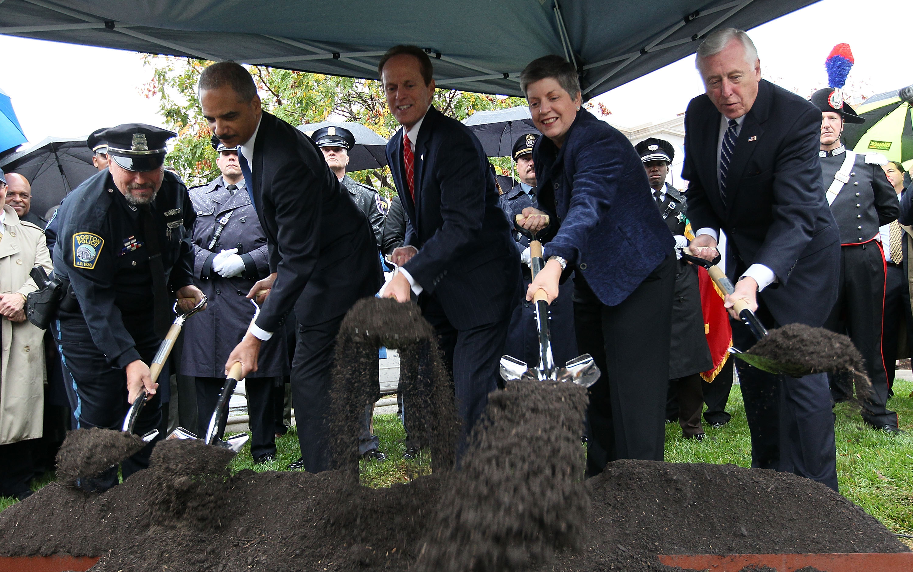 Officials at the groundbreaking for the NLEM