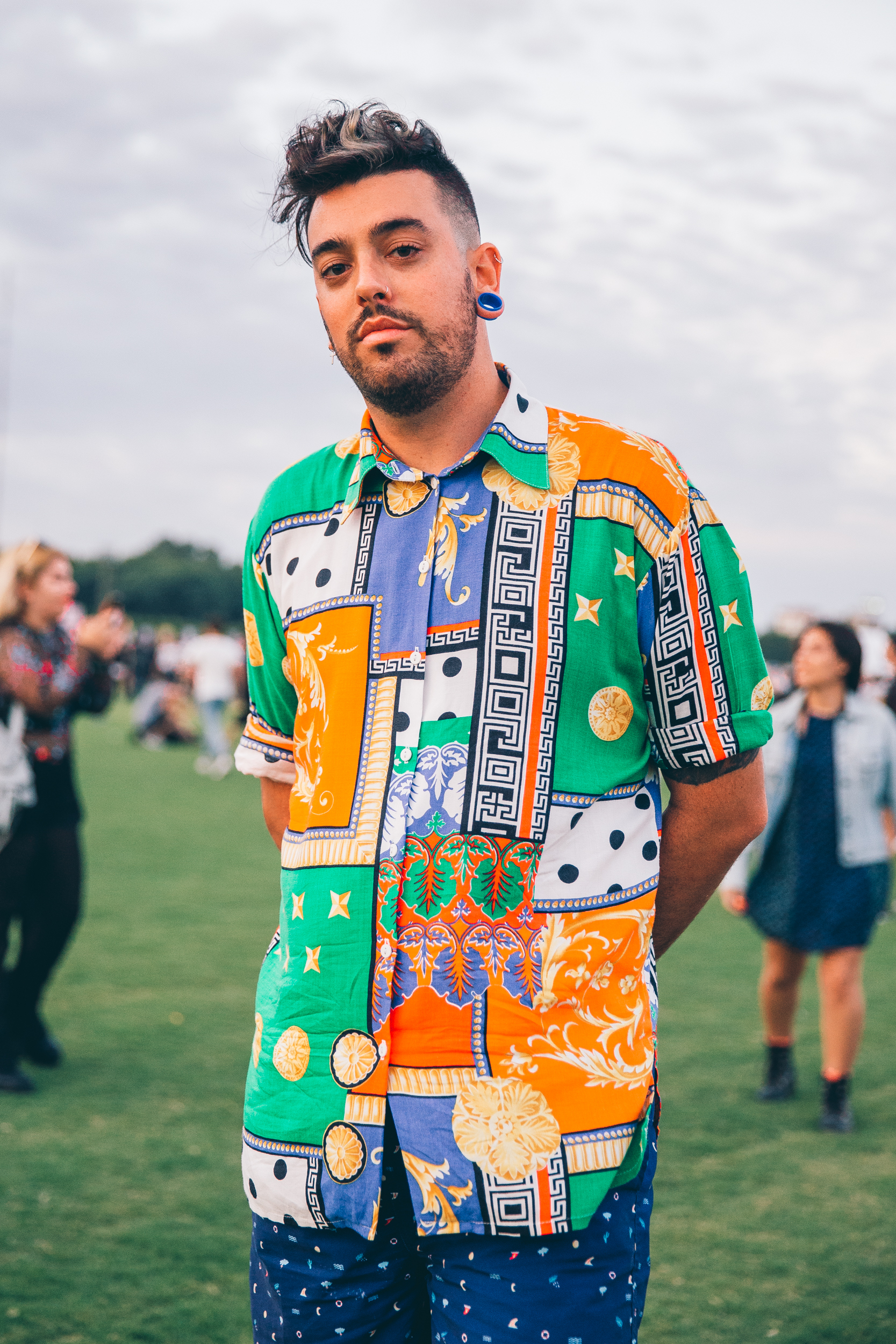 Gente en Lollapalooza Argentina 2019. Foto por Matías Casal.