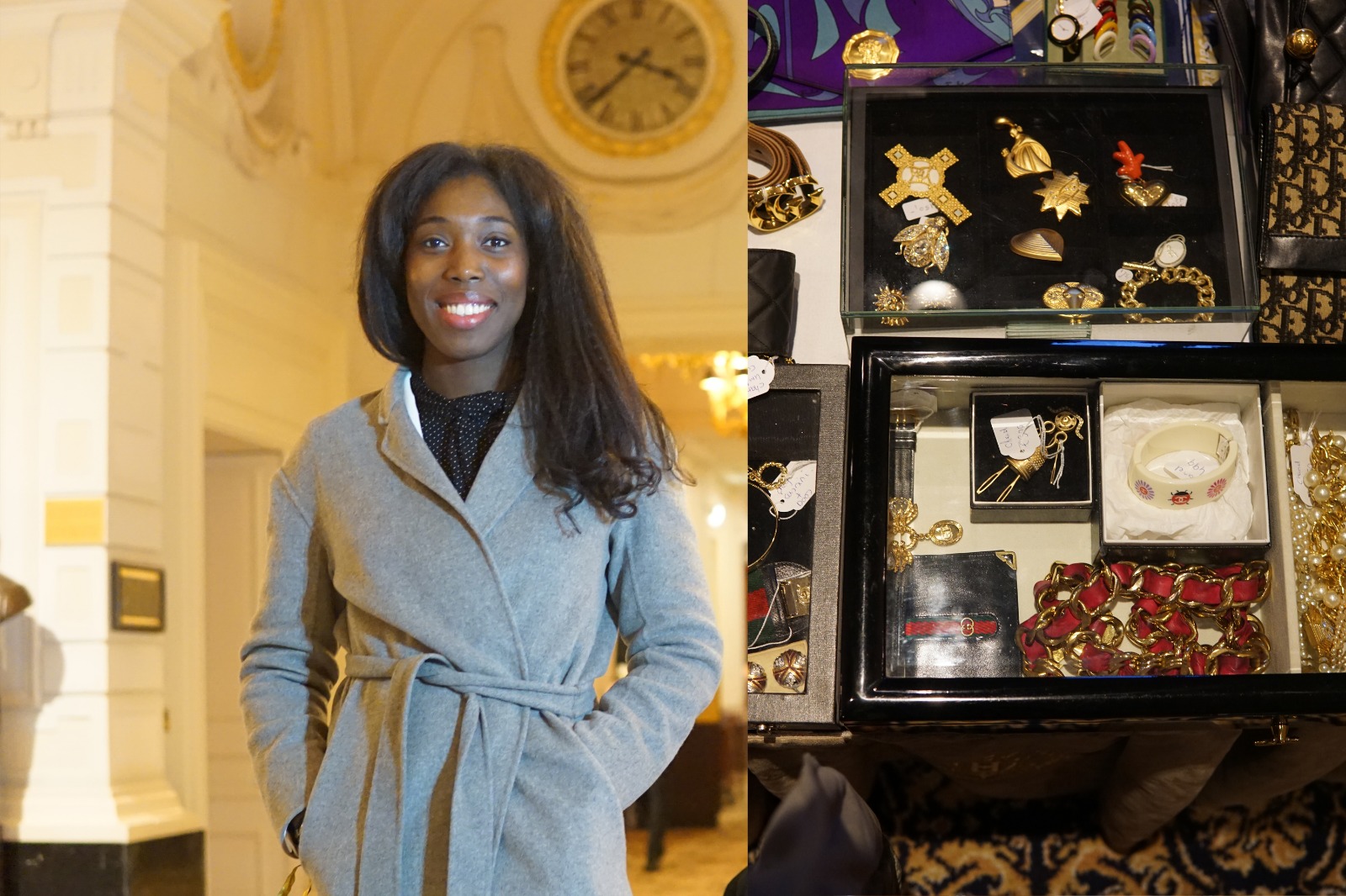 black woman in shop with accessoires