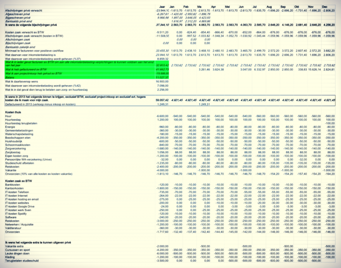 spreadsheet