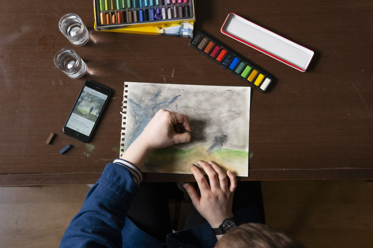 james blake drawing made from second hand chalk noisey