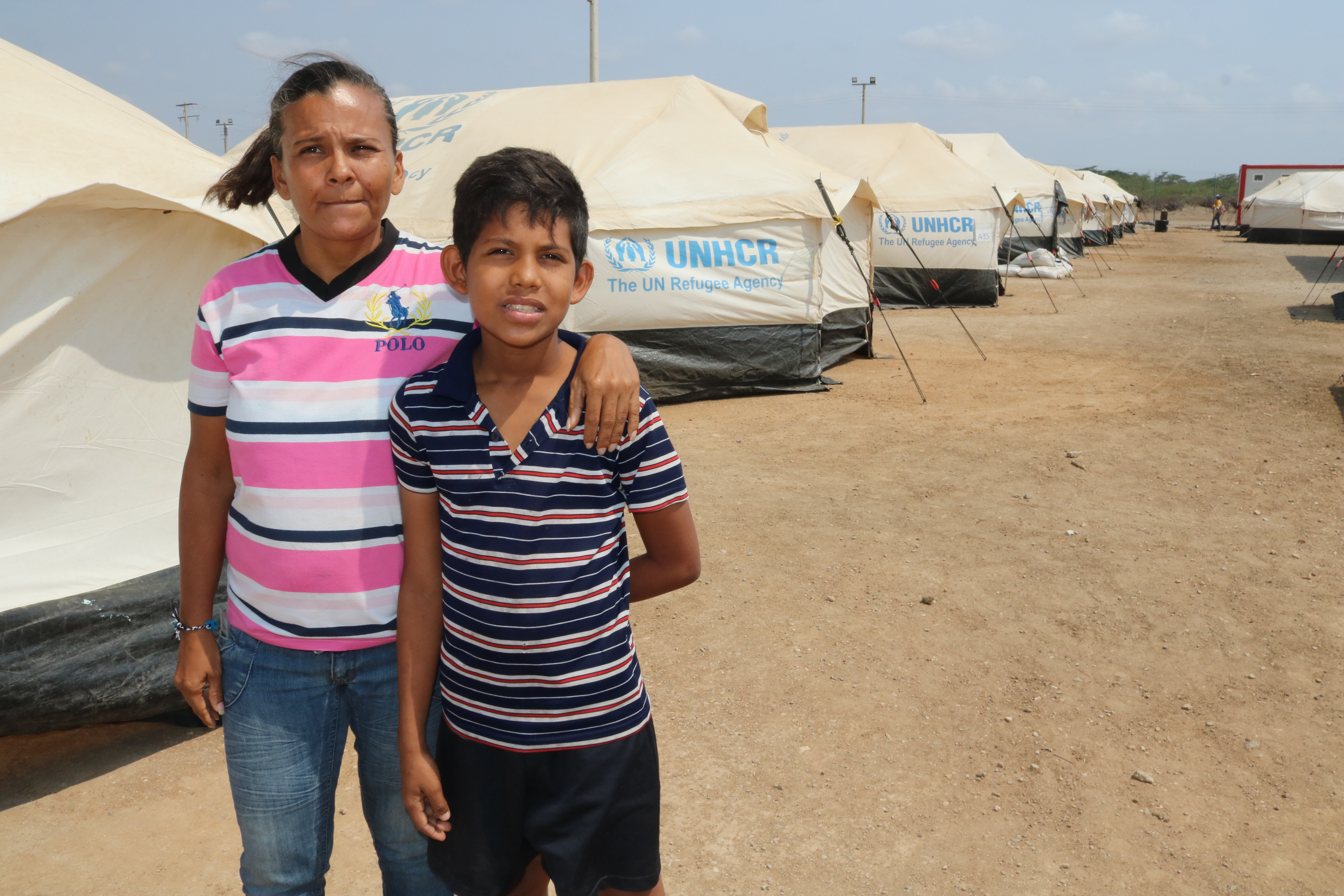 A UNHCR refugee camp on the Colombian border
