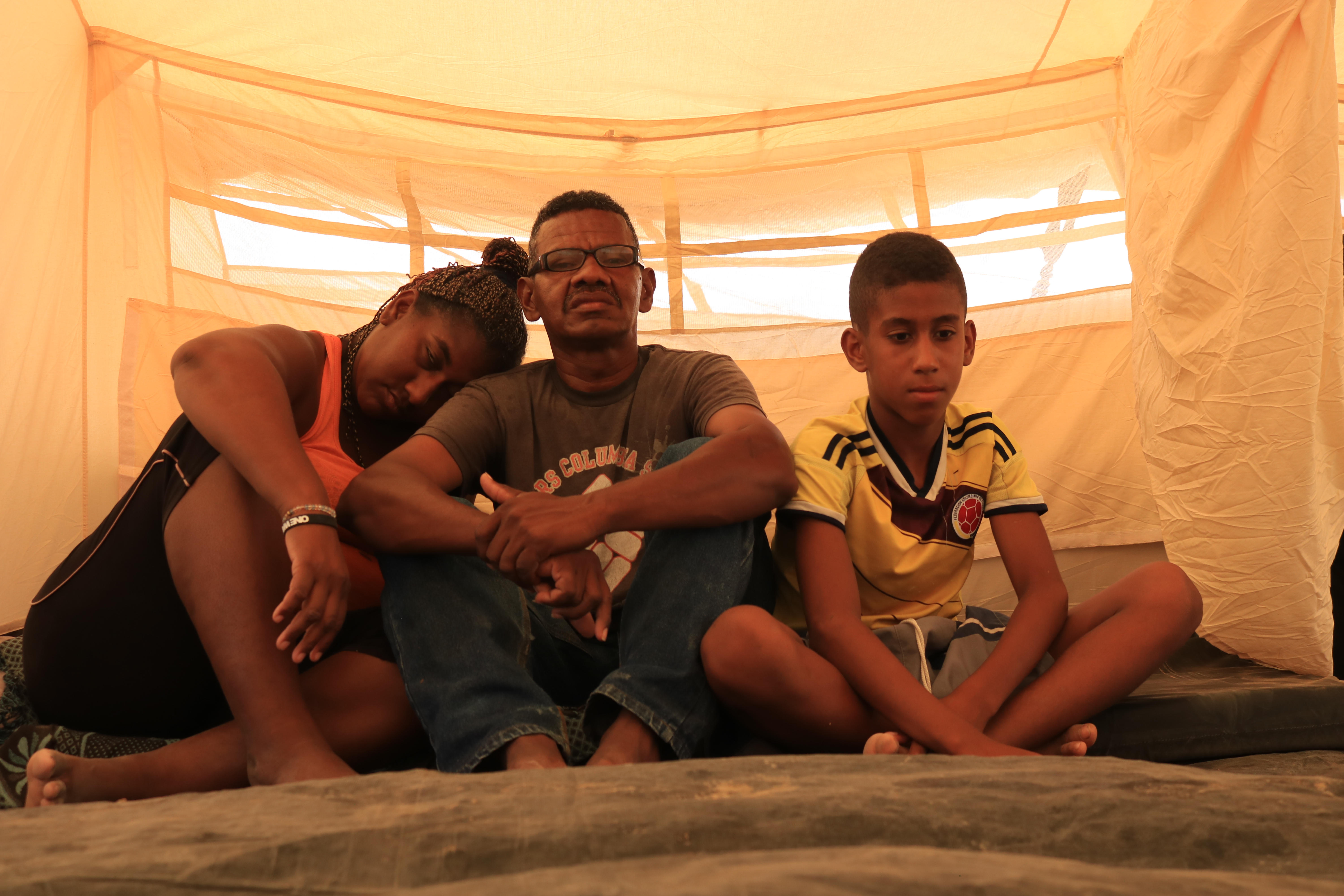 A UNHCR refugee camp on the Colombian border