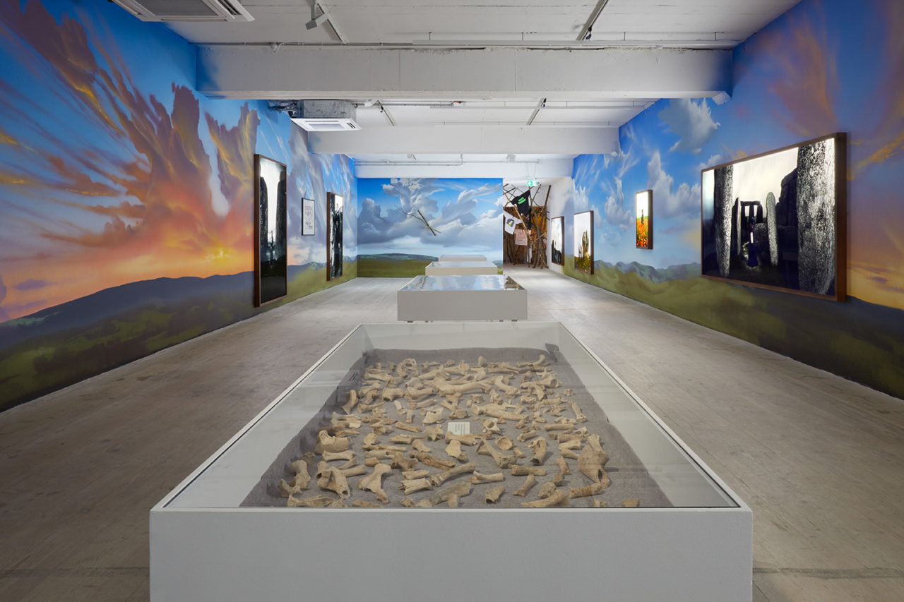 Wiltshire Before Christ, 2018, veduta della mostra a The Store X, Londra. Courtesy Jeremy Deller, Sofia Prantera, David Sims