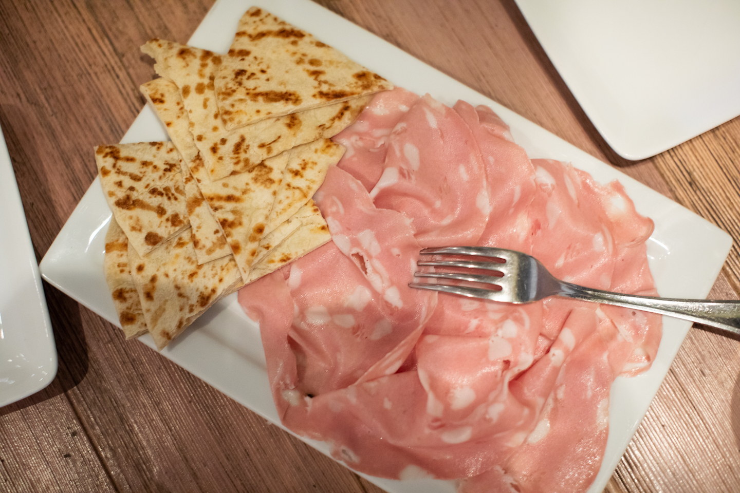 Piadina e mortadella