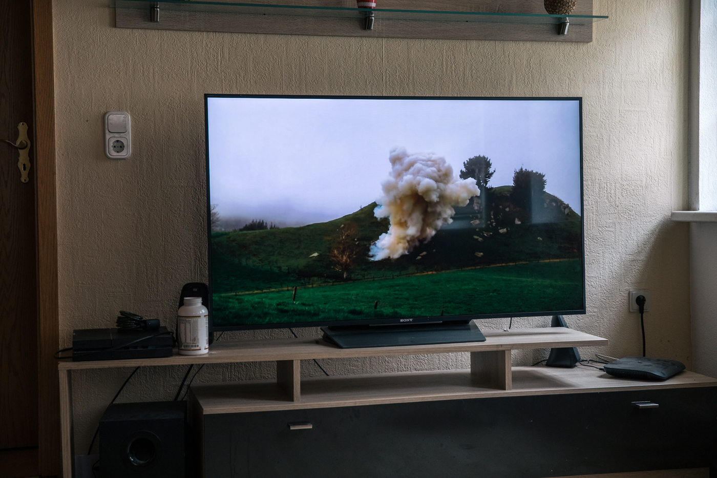 Der Fernseher in Davids Wohnung