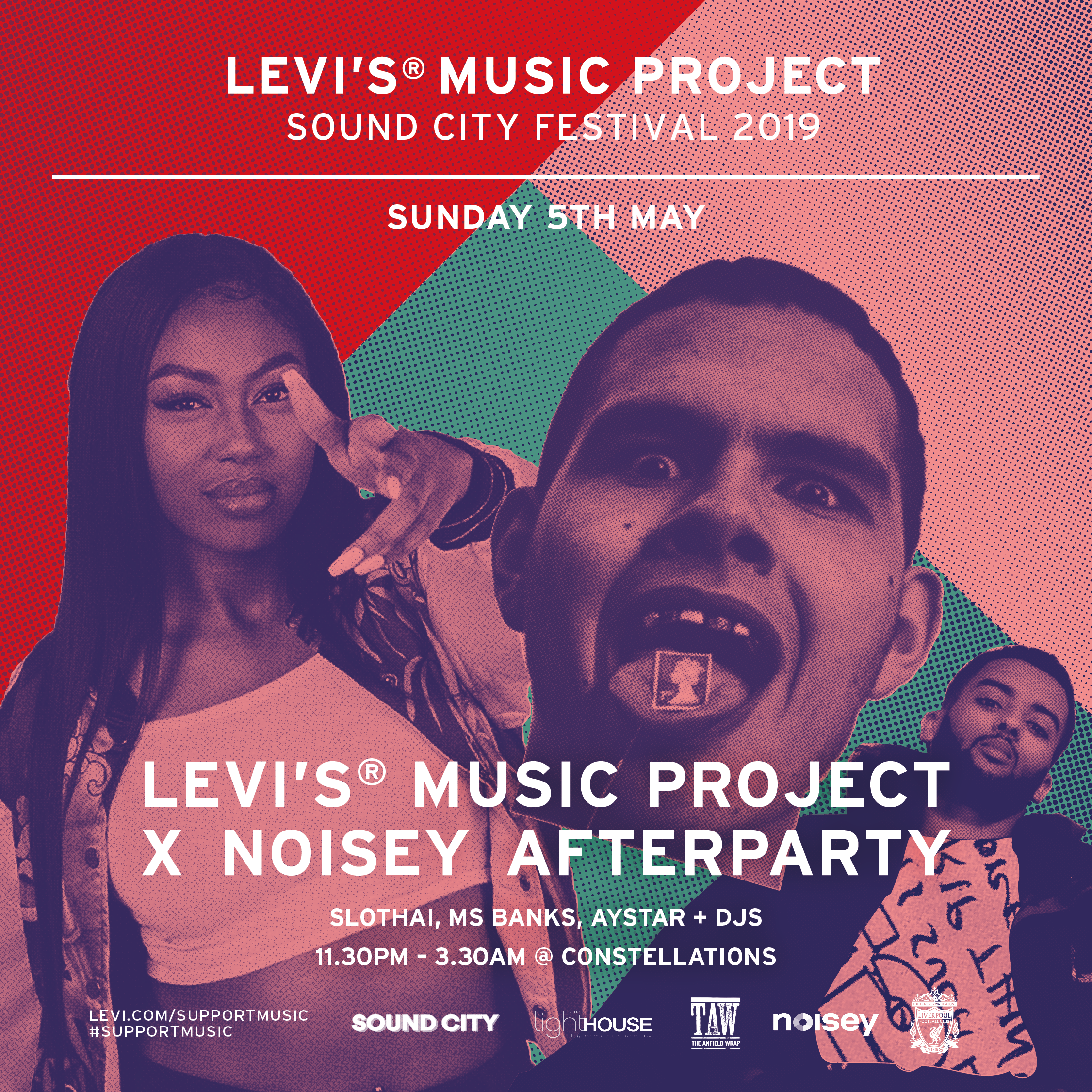Noisey Levi's Liverpool Music Project afterparty poster