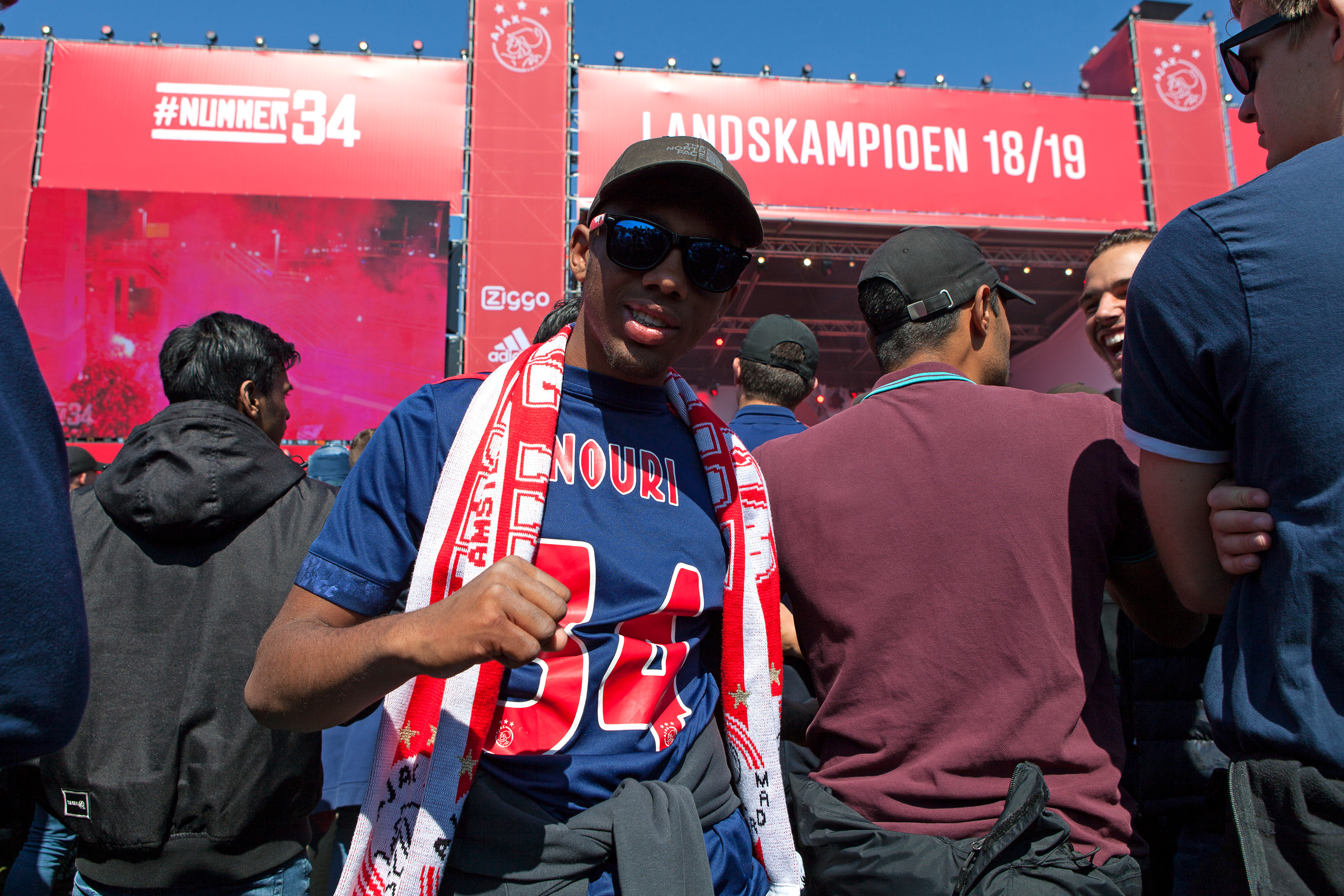 Abdelhak Nouri werd volop geëerd op het museumplein