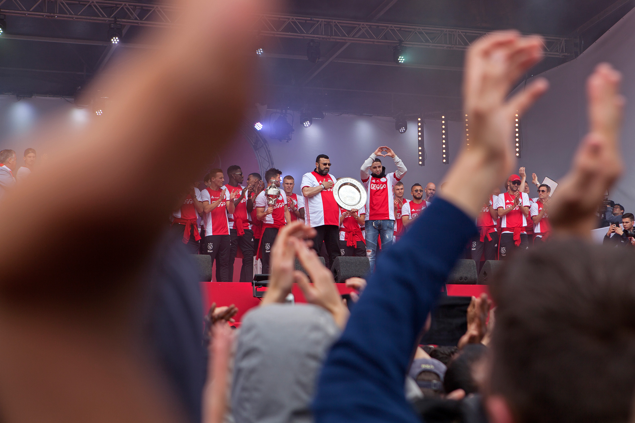 Abdelhak Nouri werd volop geëerd op het museumplein