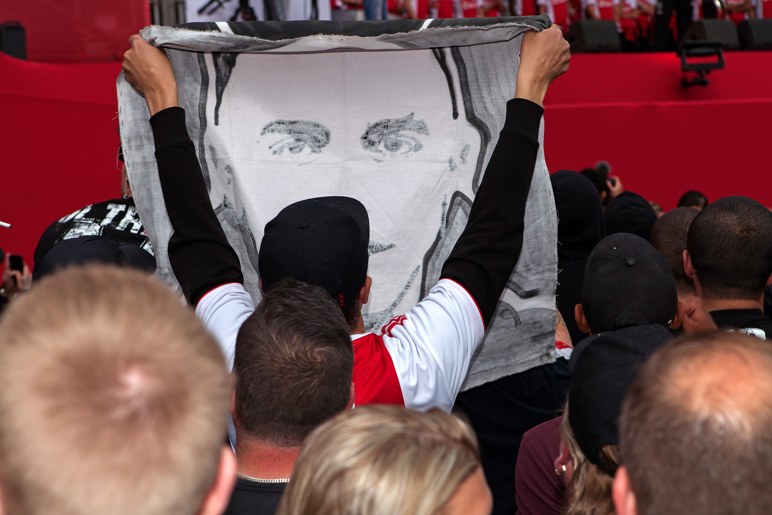 Abdelhak Nouri werd volop geëerd op het museumplein