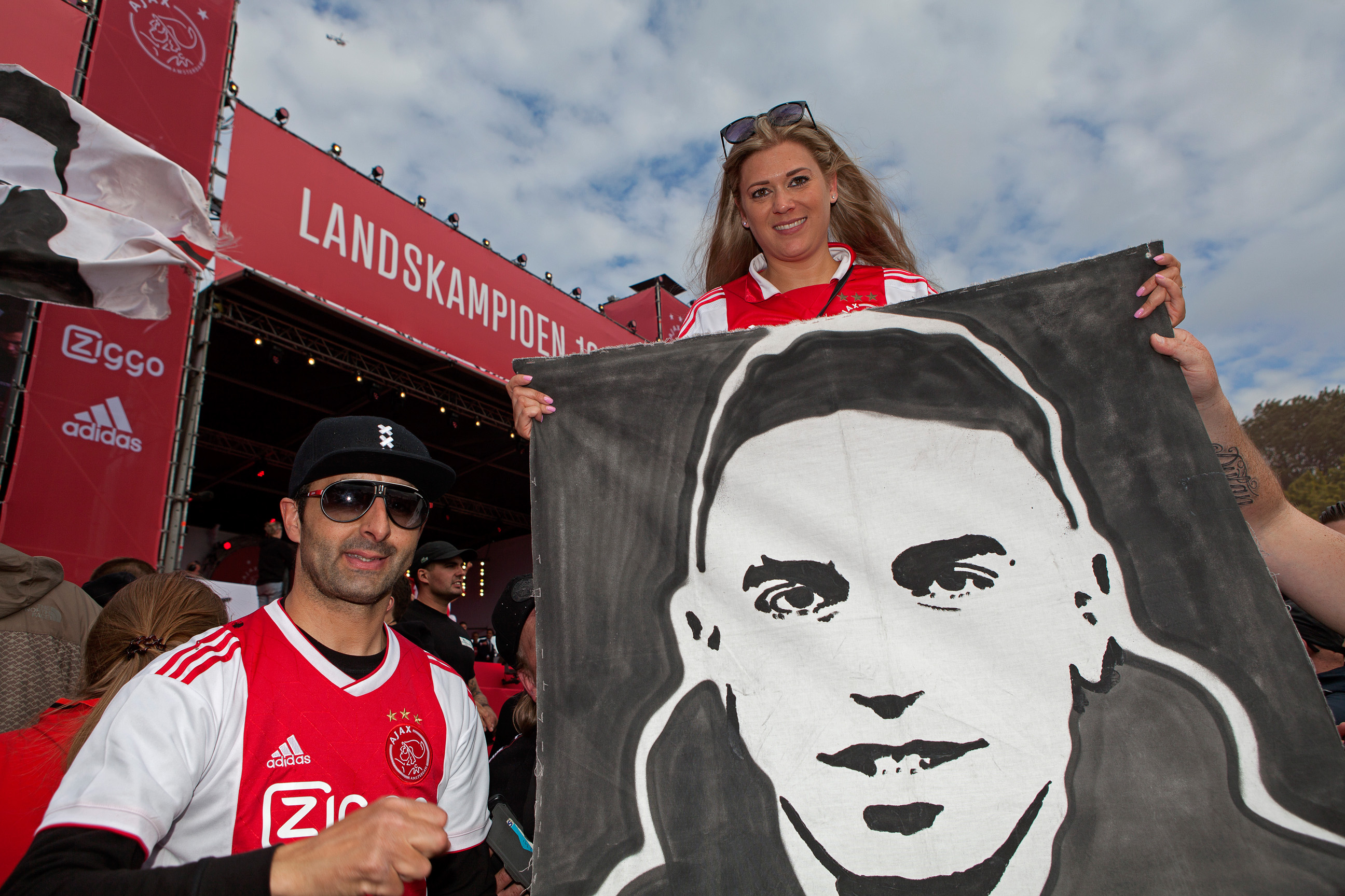 Abdelhak Nouri werd volop geëerd op het museumplein