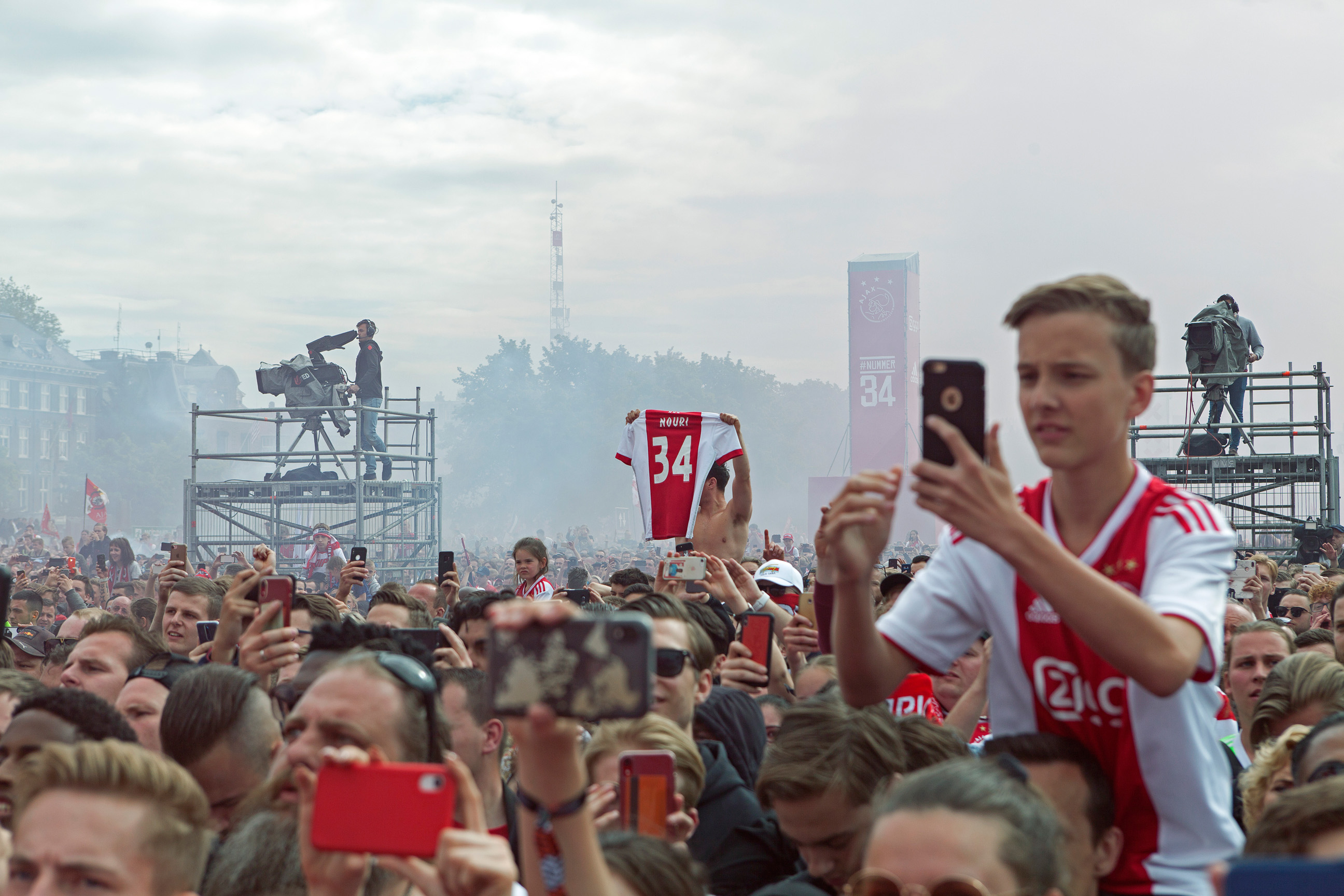 Abdelhak Nouri werd volop geëerd op het museumplein