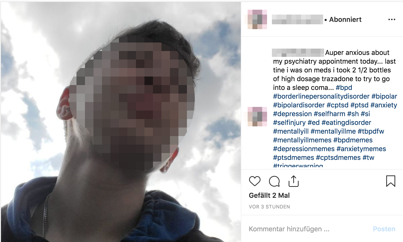 Instagram Depressionen