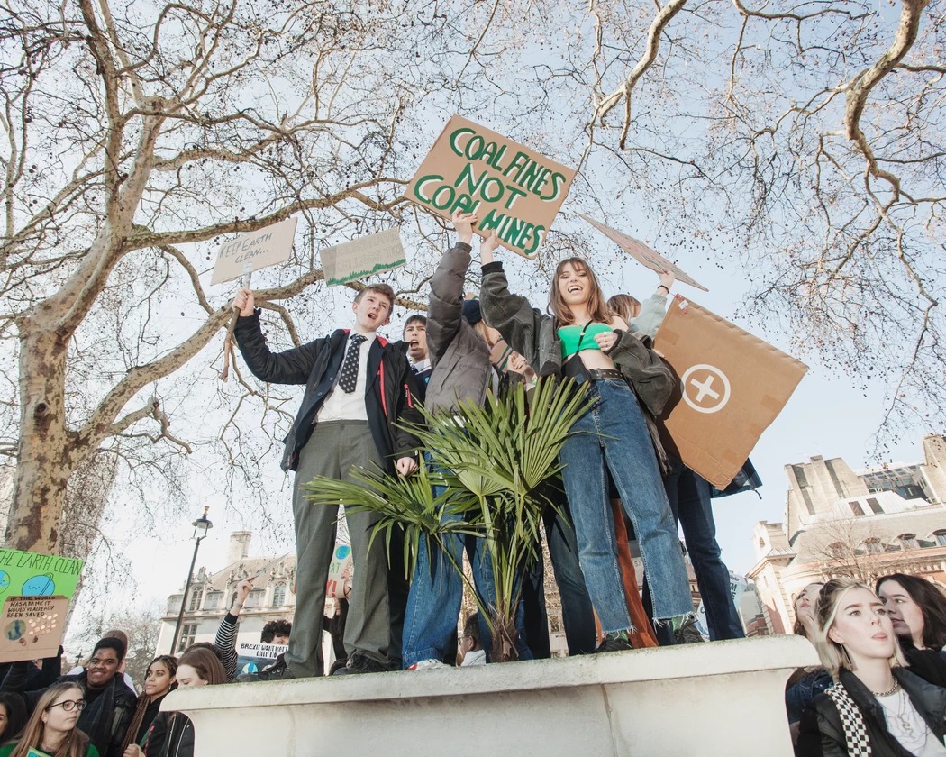 Protesters at the Youth Strike 4 Climate