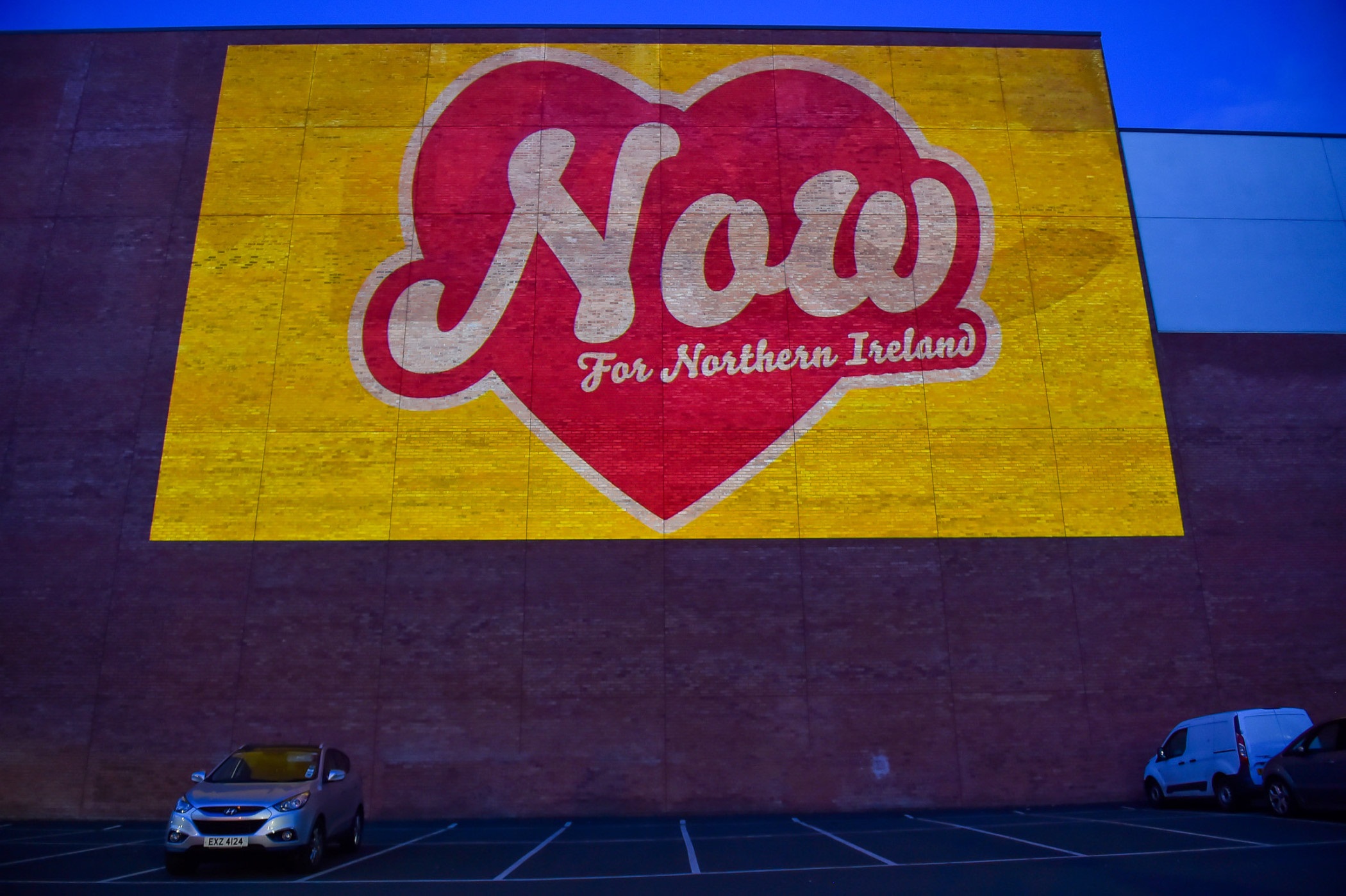 Now for Northern Ireland artwork projected in Belfast