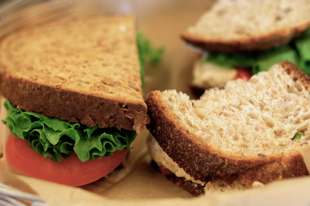 a sandwich from hana food in williamsburg, brooklyn