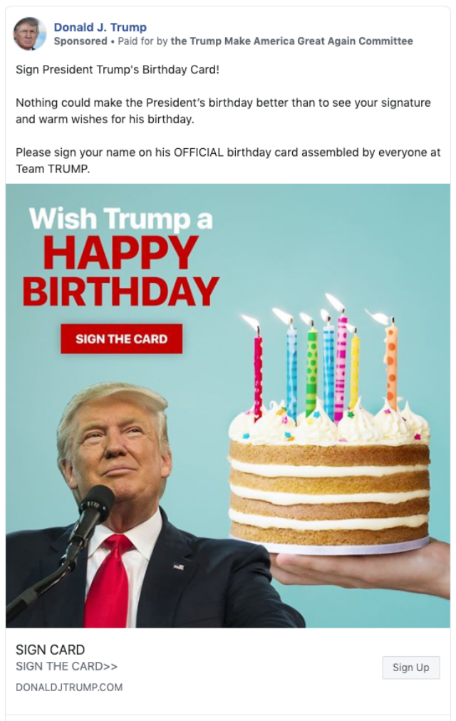 Trump Has Spent Nearly 1 Million Wishing Himself And Melania Happy Birthday On Facebook
