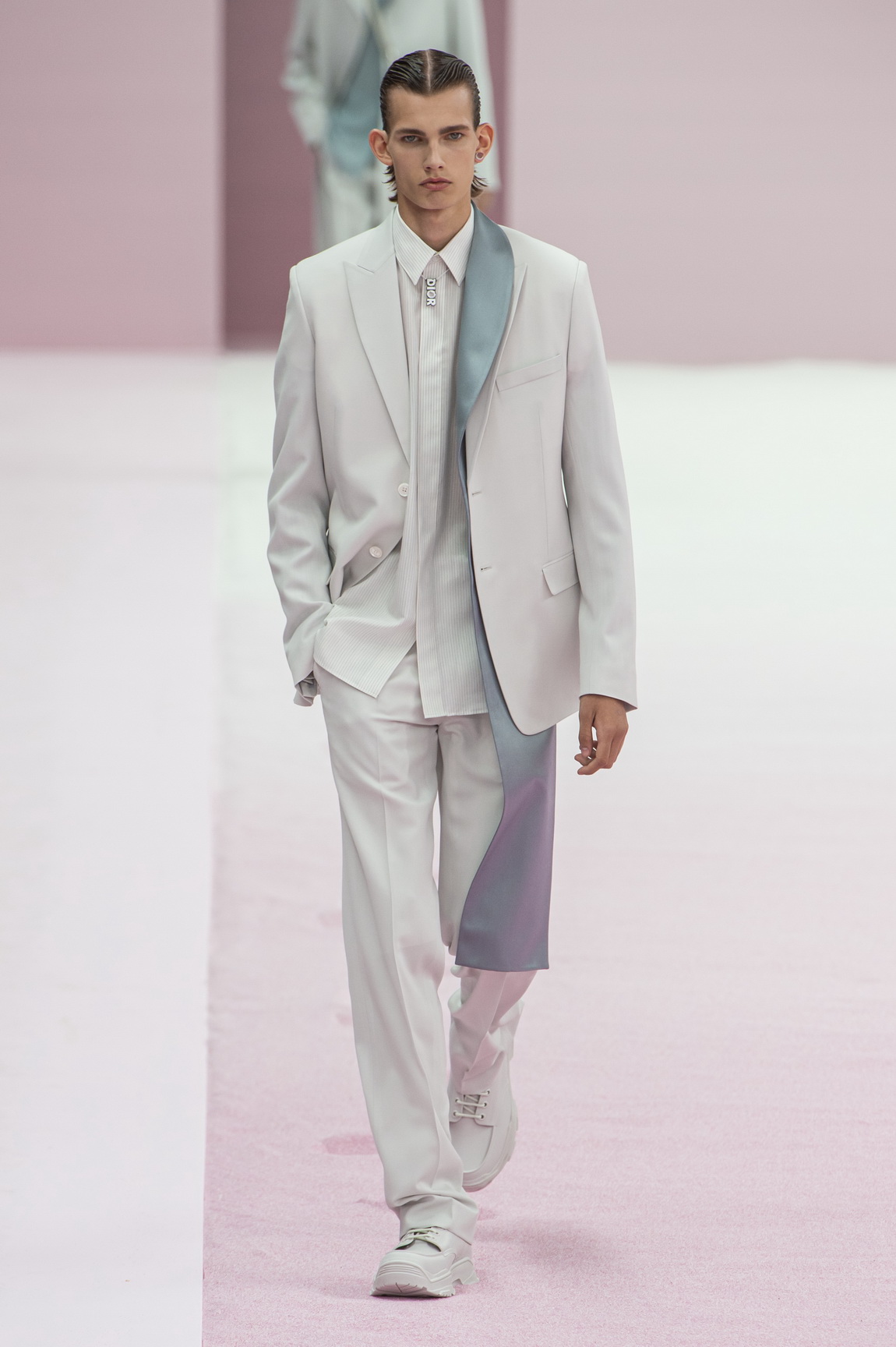 Dior × Kim Jones FW19 Grey Suit with Sash