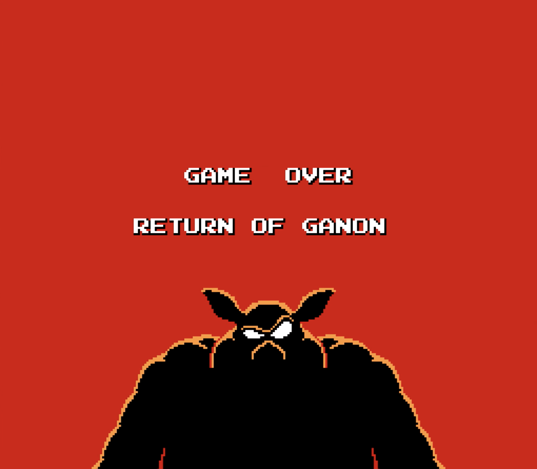Zelda 2 Return of Ganon Game OVer