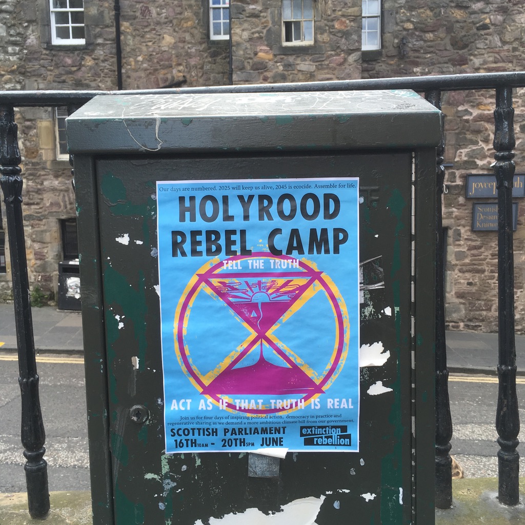 A post for a climate strike action in Edinburgh.