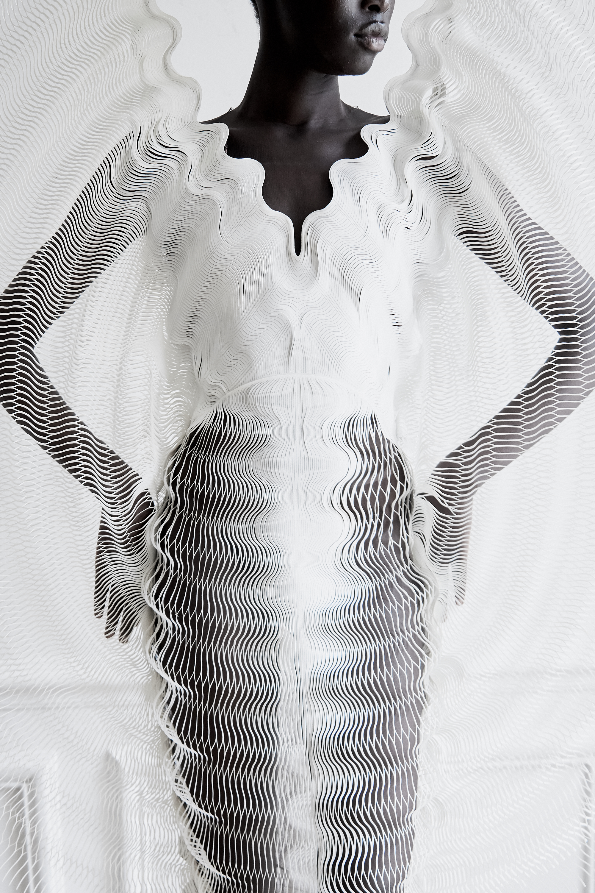 iris van herpen white dress