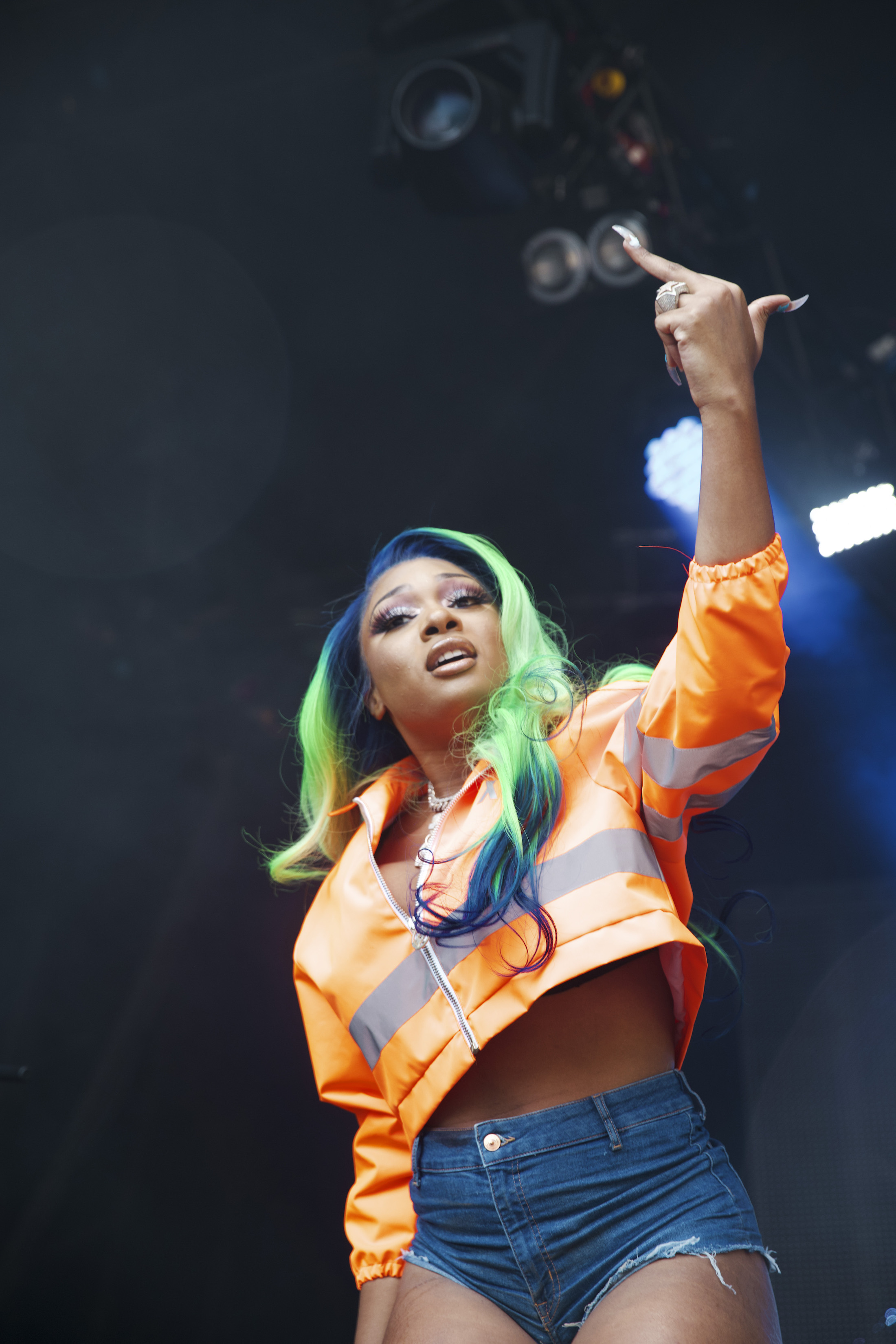 Rapper Megan Thee Stallion performing at Wireless festival 2019