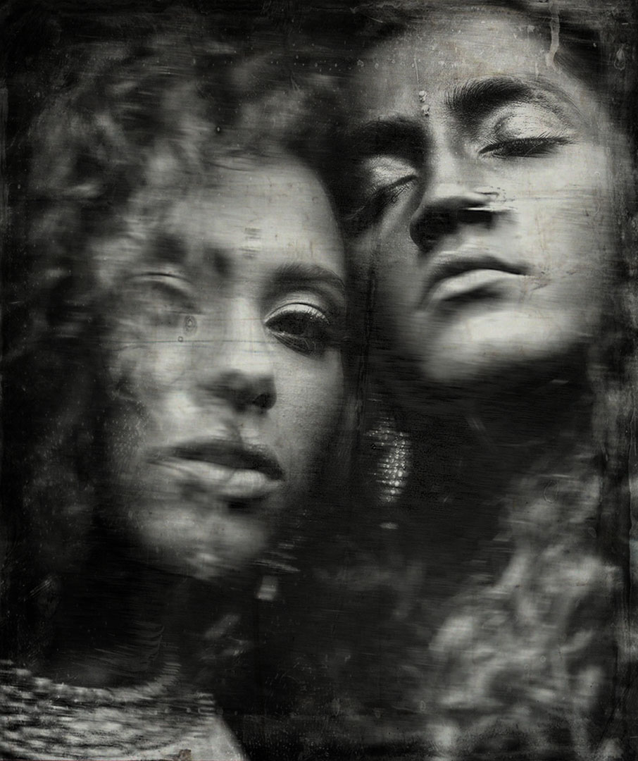 women south asia black and white