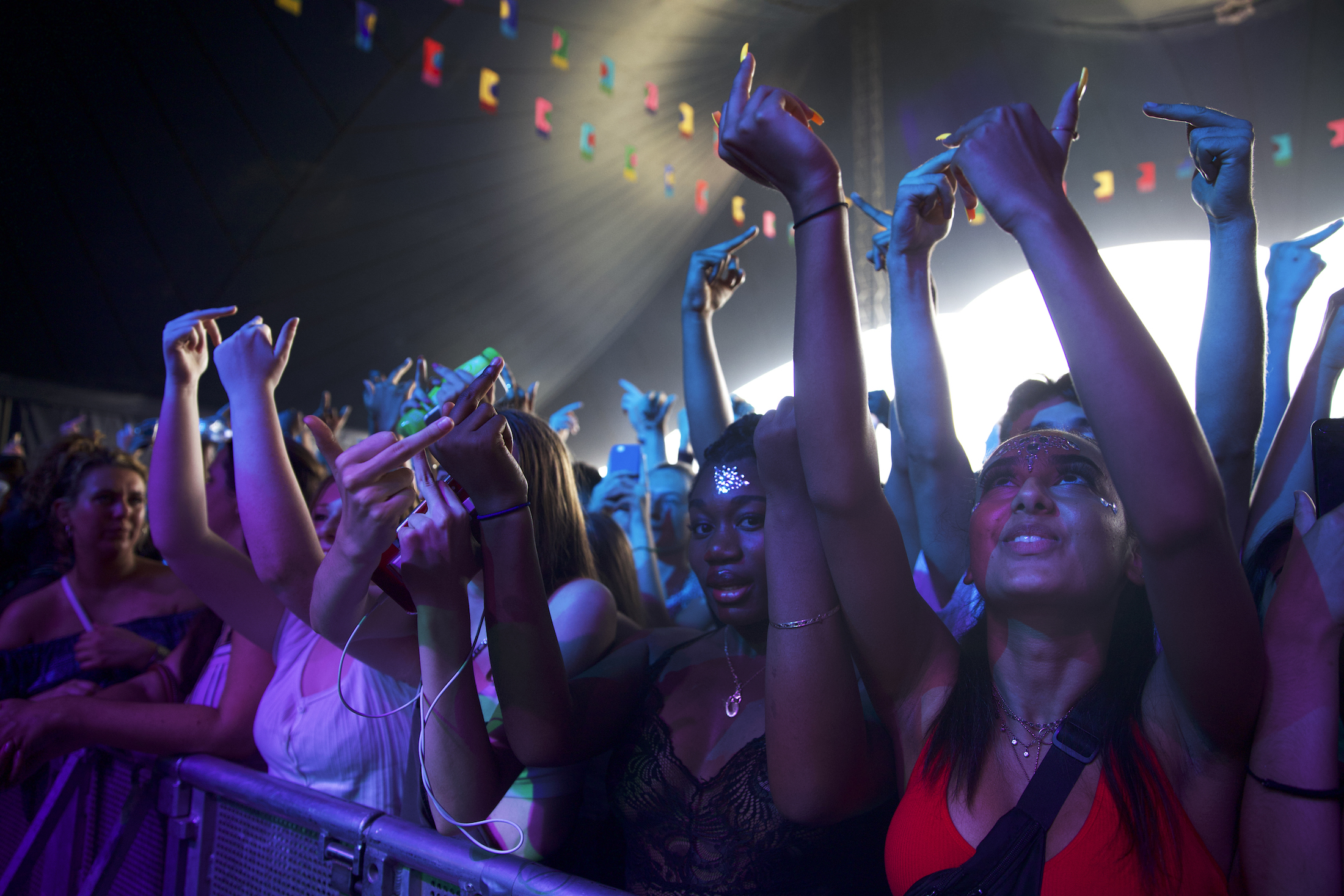 Crowd at Noisey Stage at Lovebox festival 2019