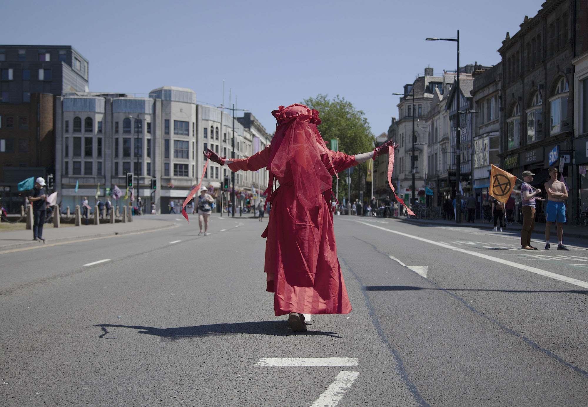 extinction rebellion protest cardiff july