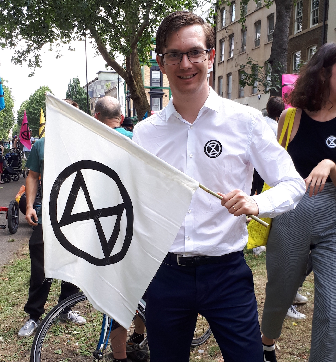 extinction rebellion protester