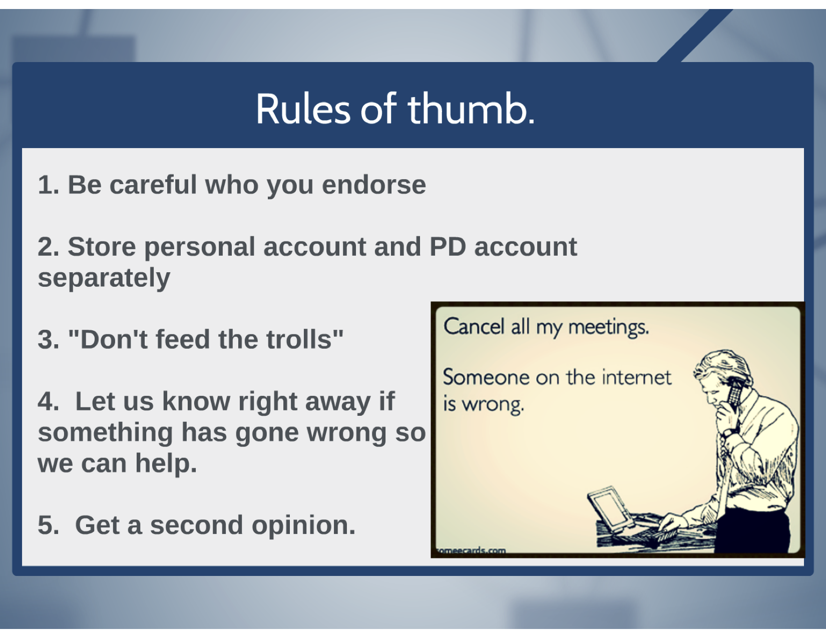 Twitter rules of thumb.