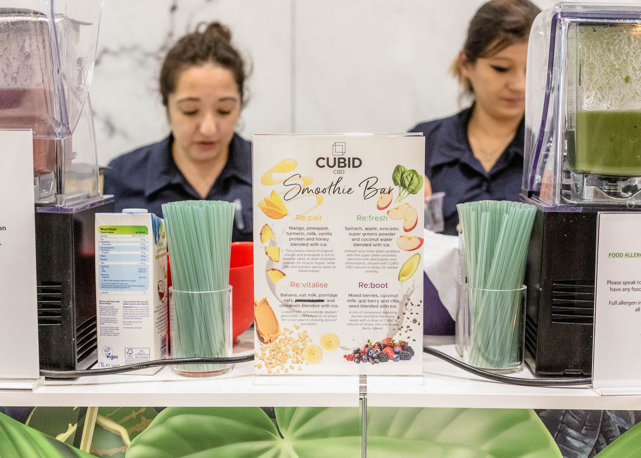 CBD smoothies at Europe's biggest CBD conference in London, 2019