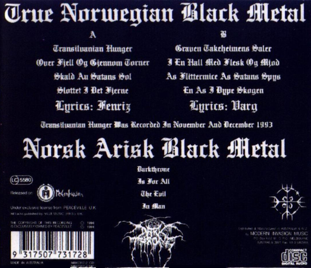 darkthrone norsk arisk black metal