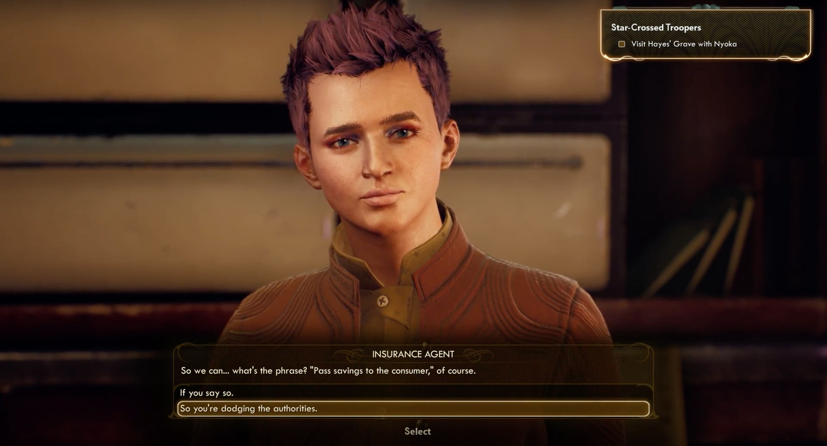 The Outer Worlds Insurance Agent