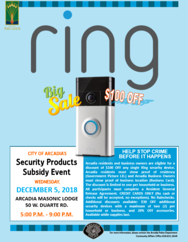 Ring doorbell best sale police discount