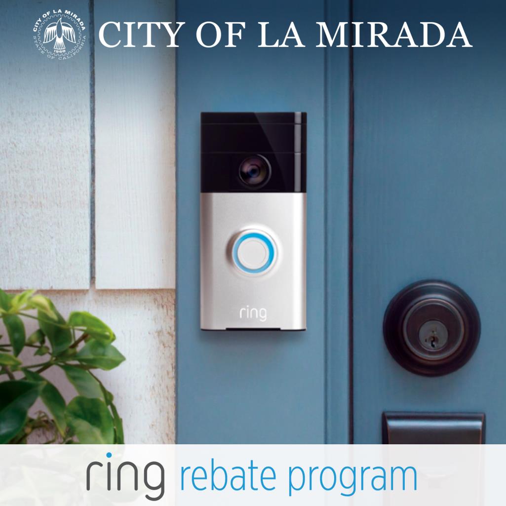 La Mirada, CA promotional image for its Ring rebate program.