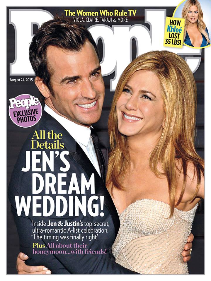 Jen and Justin's People magazine cover