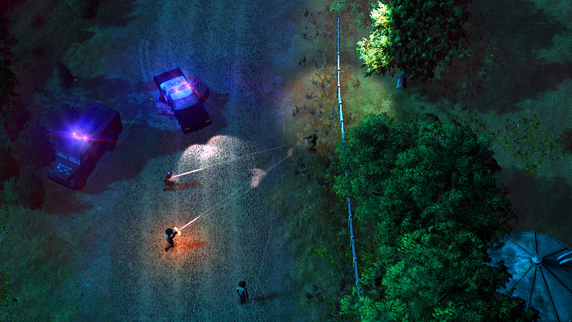 A nighttime gunbattle in American fugitive