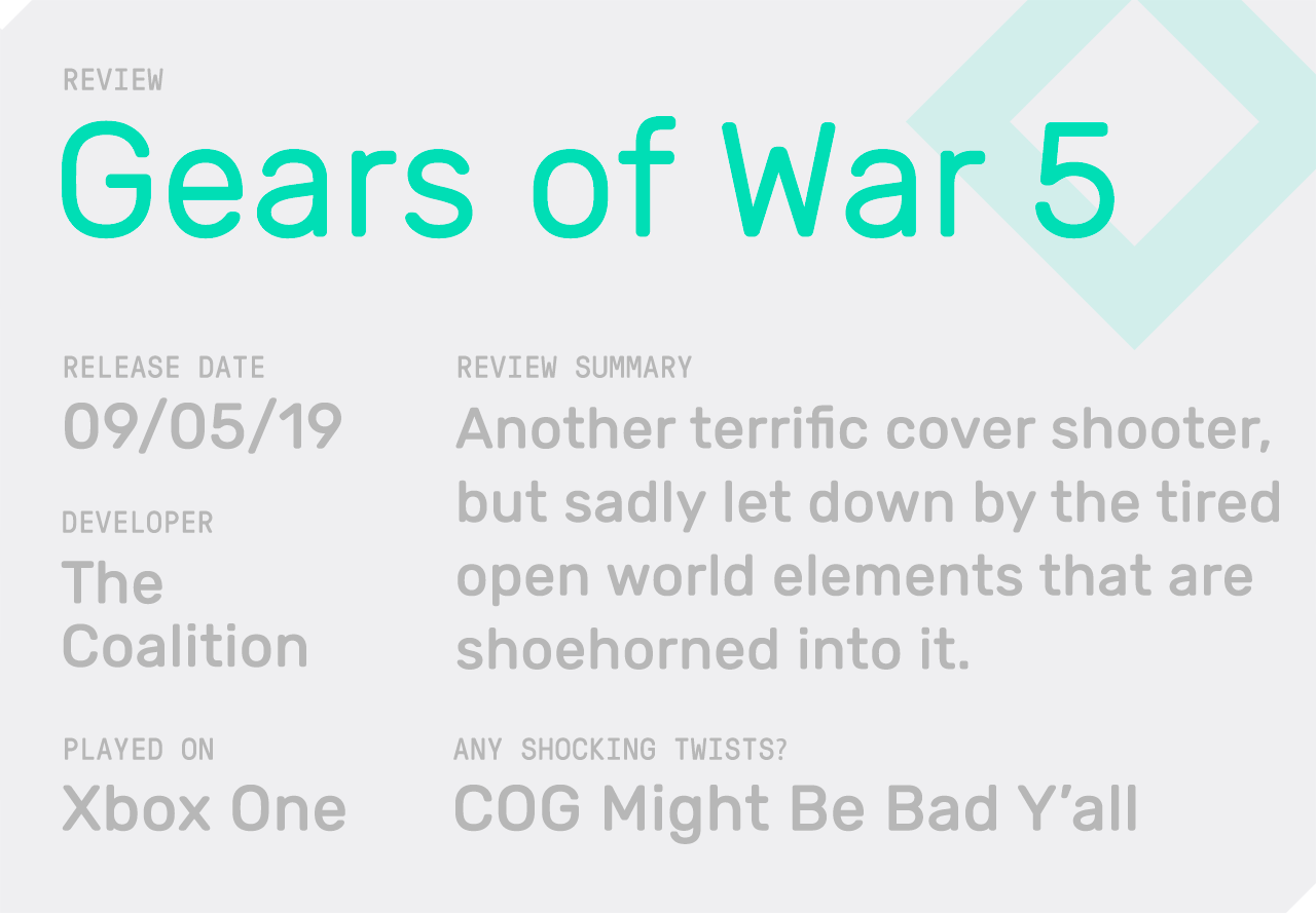 Gears of War 5 Review Embargo Date Has Been Revealed