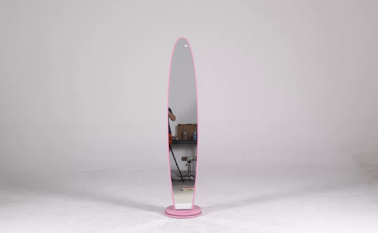 pink standing mirror