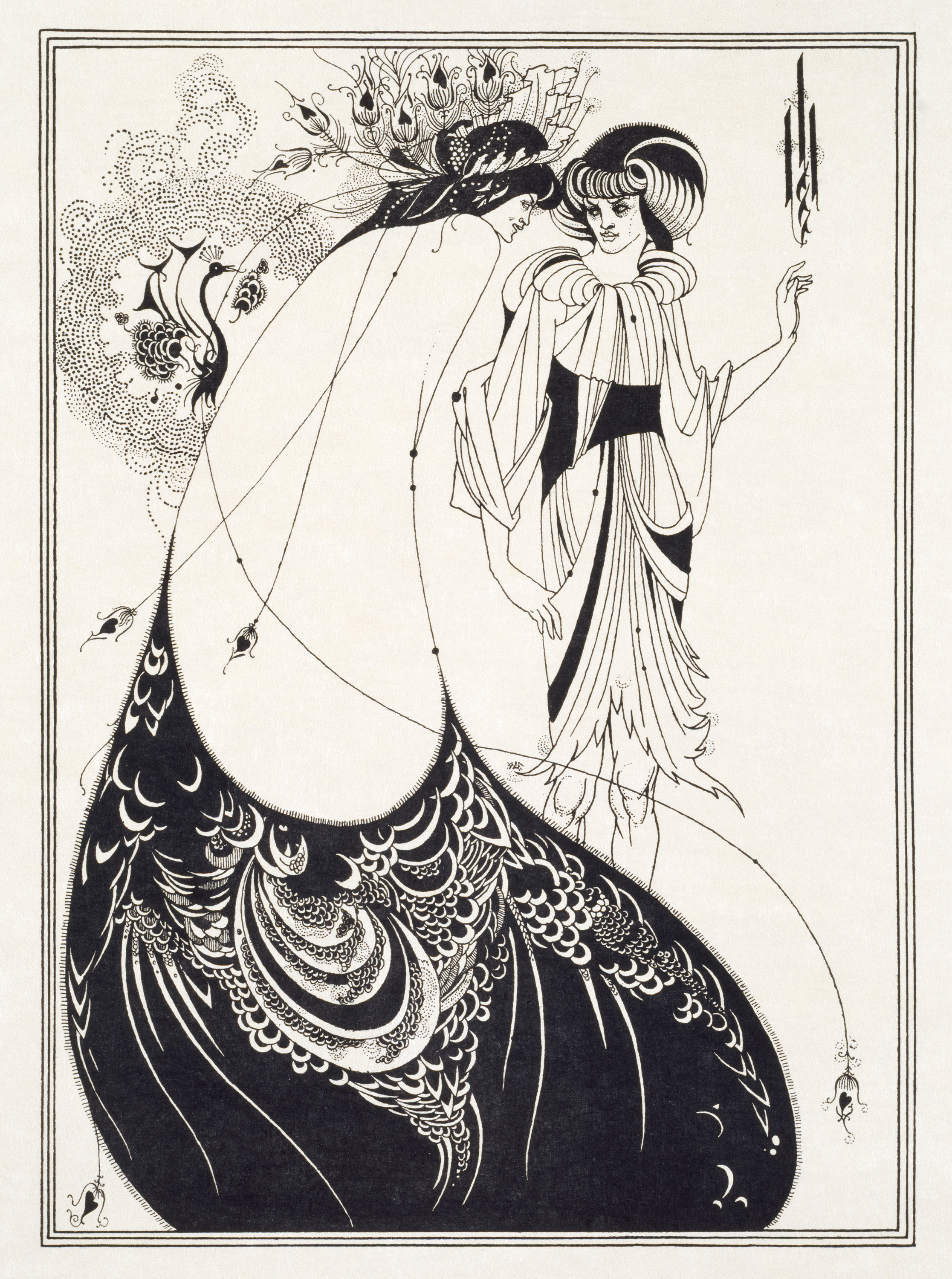 Aubrey Beardsley, The Peacock Skirt, 1893, Fogg Museum, Harvard Art Museums, Cambridge, MA, USA.