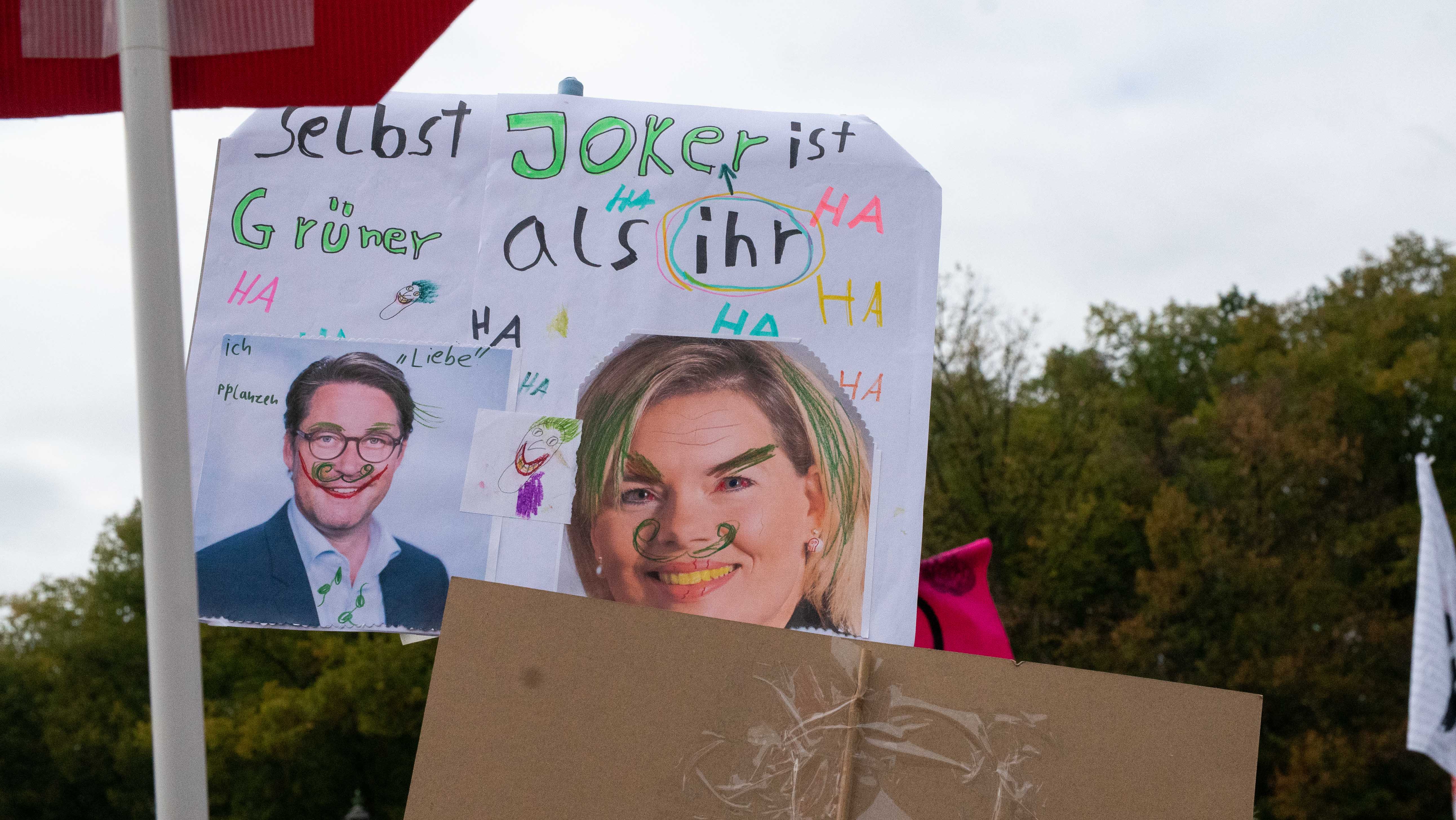 Ein Schild beim Klimastreik
