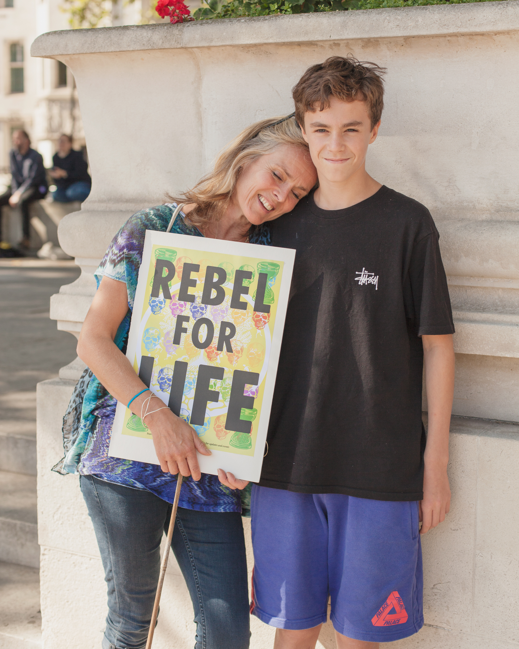 family at climate strike protest