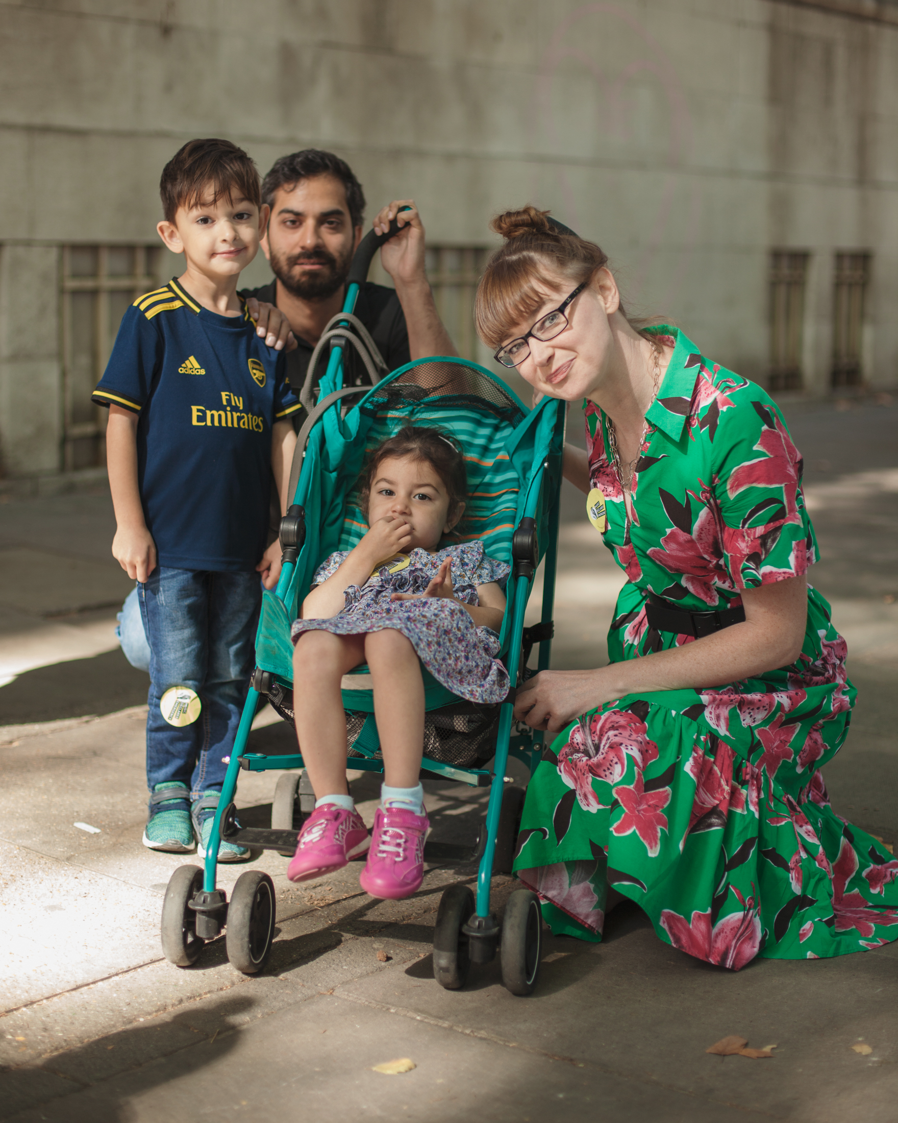 family at climate strike protest
