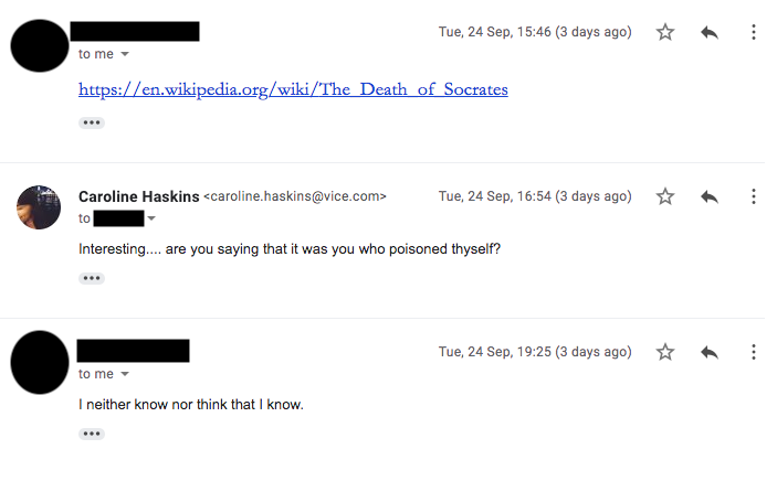 Screenshot of an email from a Columbia professor.